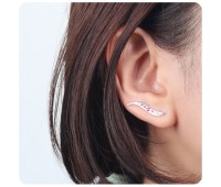 Silver Earring Line Stone EL-108